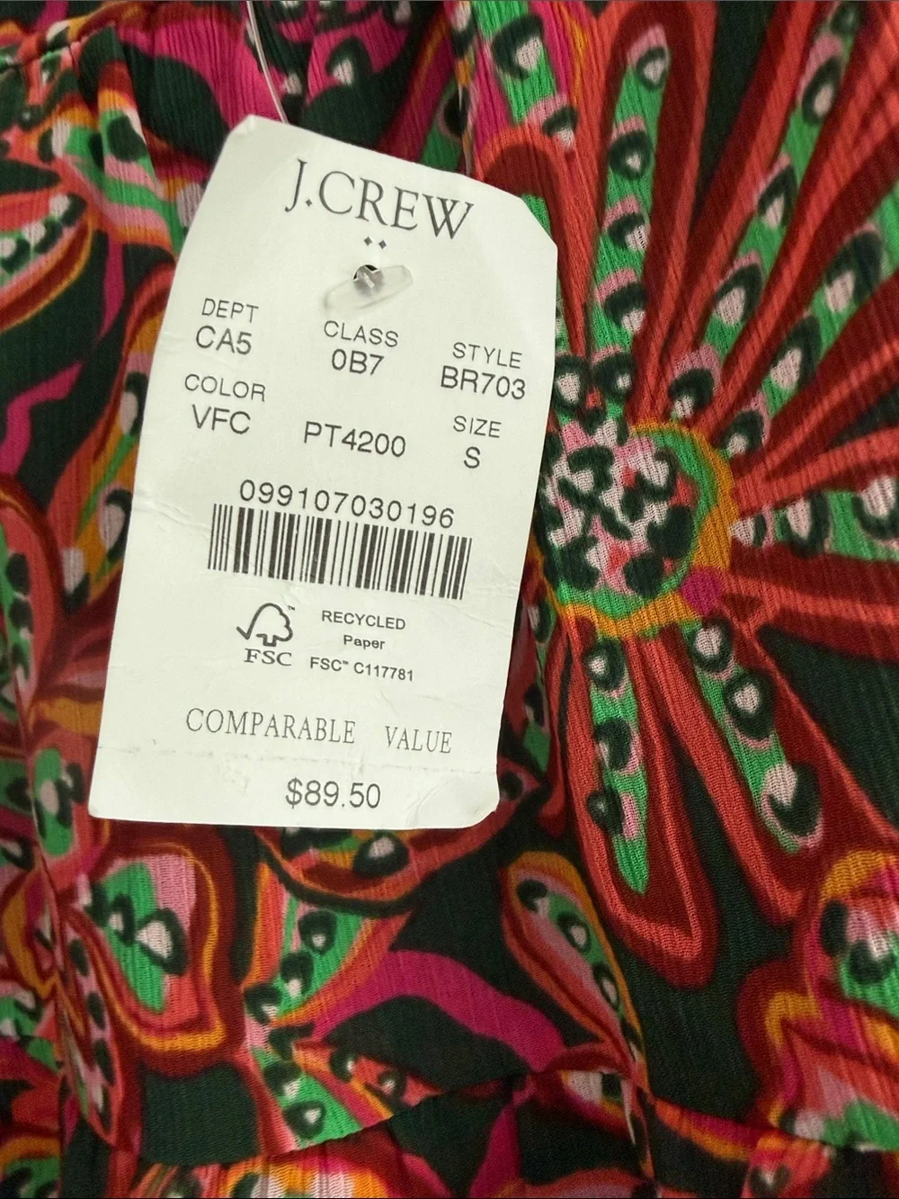 J. Crew Multicolor Floral Print Mini Skirt